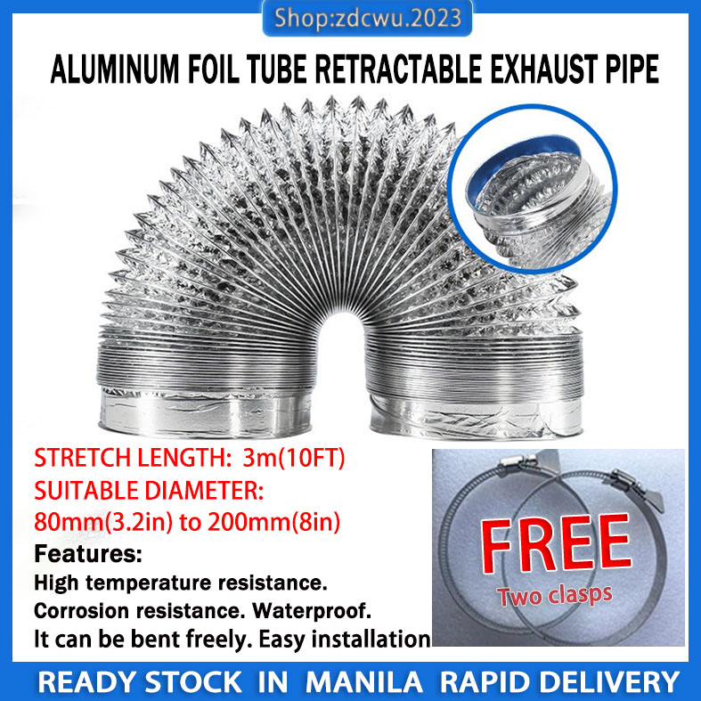 3M Retractable Ventilation Duct 3/4/5/6/8 inches Air Ventilation Hose