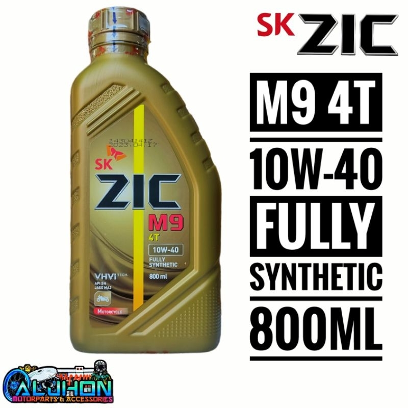 ZIC M9 800ML 10W-40 FULLY SYNTHETIC OIL | Shopee Philippines