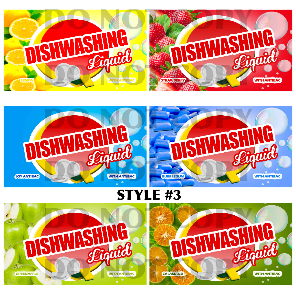 Sticker Label for Dishwashing Liquid | Shopee Philippines