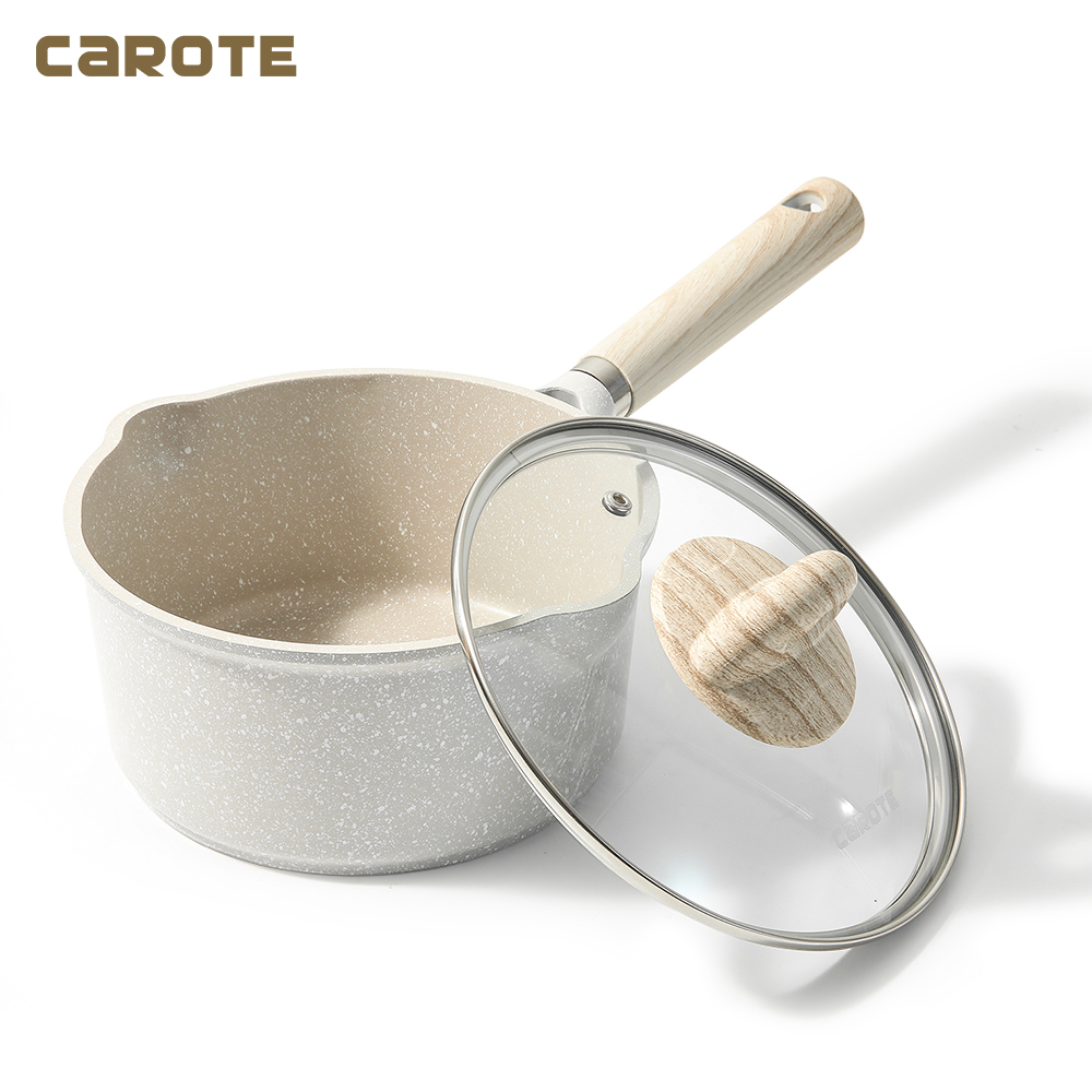 Carote Collection Non Stick Saucepan Japanese Style Milk Pan With Lid