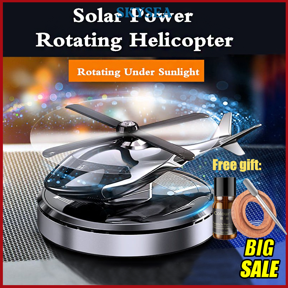 Automatic Solar Power Rotating Airplane Helicopter Car Perfume Auto ...