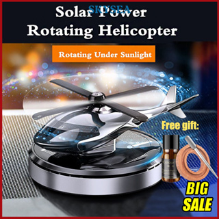 Solar Energy Rotating Helicopter Aroma Diffuser Car Air Freshener Long  Lasting Fragrance Car Essential Oil Diffuser Air Purifier Eliminator Solar  Ener