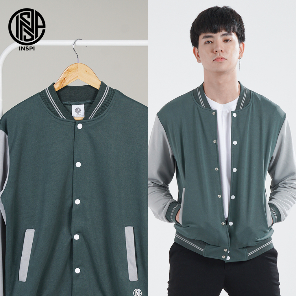 INSPI Varsity Jacket Baseball Jersey For Men and Women w/ Buttons and ...