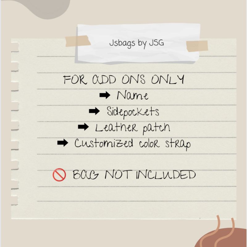 Add Ons Only for backpack (Bag not included) Shopee Philippines