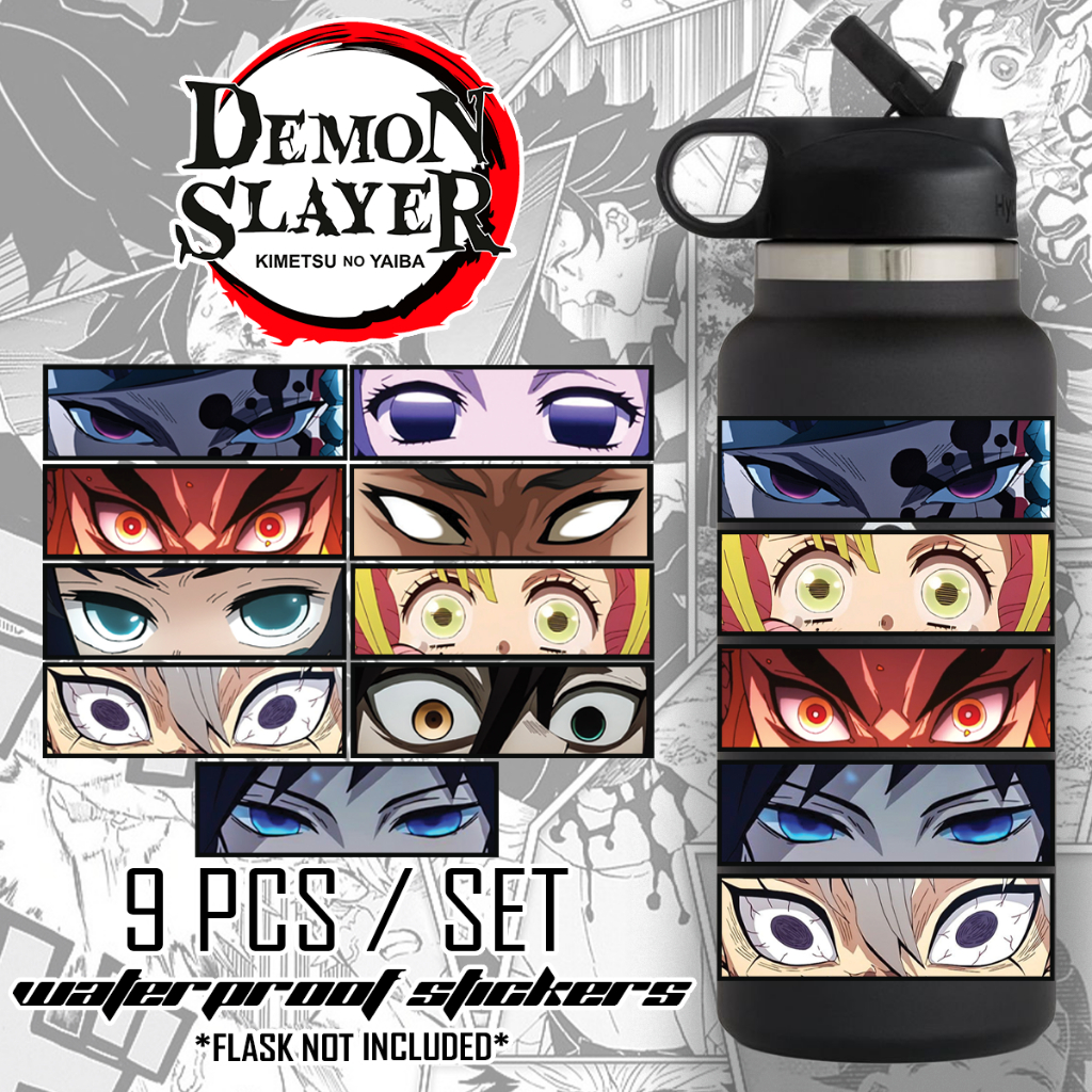 HASHIRA 】9 PCS WATERPROOF VINYL STICKER ( Demon Slayer ) | SOLD PER SET ...