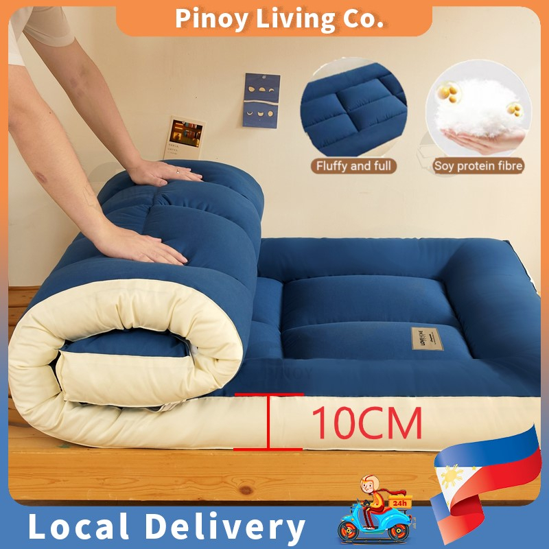Thicken 10cm Tatami Mattress Soft Foldable Matress Single/Queen/King