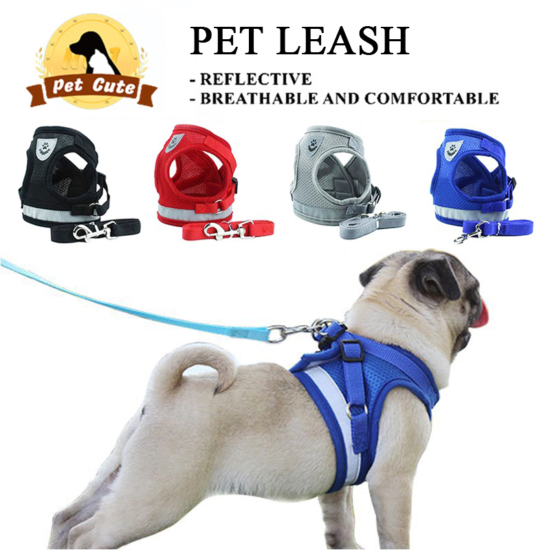 Visual Reference: Pet Dog Harness Dog Leash And Collar Cat Dog Vest