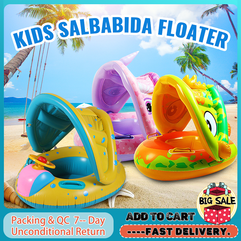 Salbabida Floater For Kids Baby Swim Seat Float Double Armrests