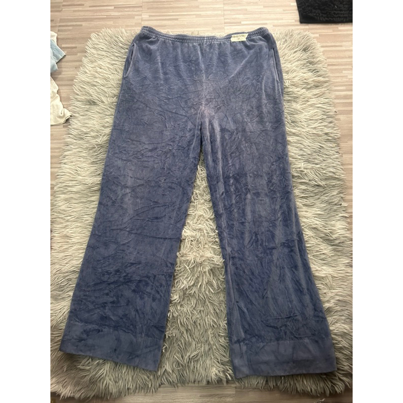 Preloved Norsport velvet blue plus size pants women | Shopee Philippines