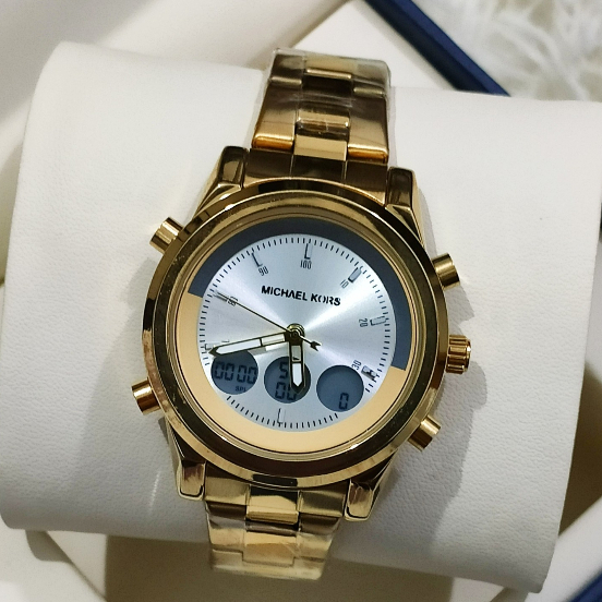 Mege Sale MK 2698DS Stainless Steel Dual Time U.S Grade Japan Movement Quartz Non Tarnish Shopee Philippines