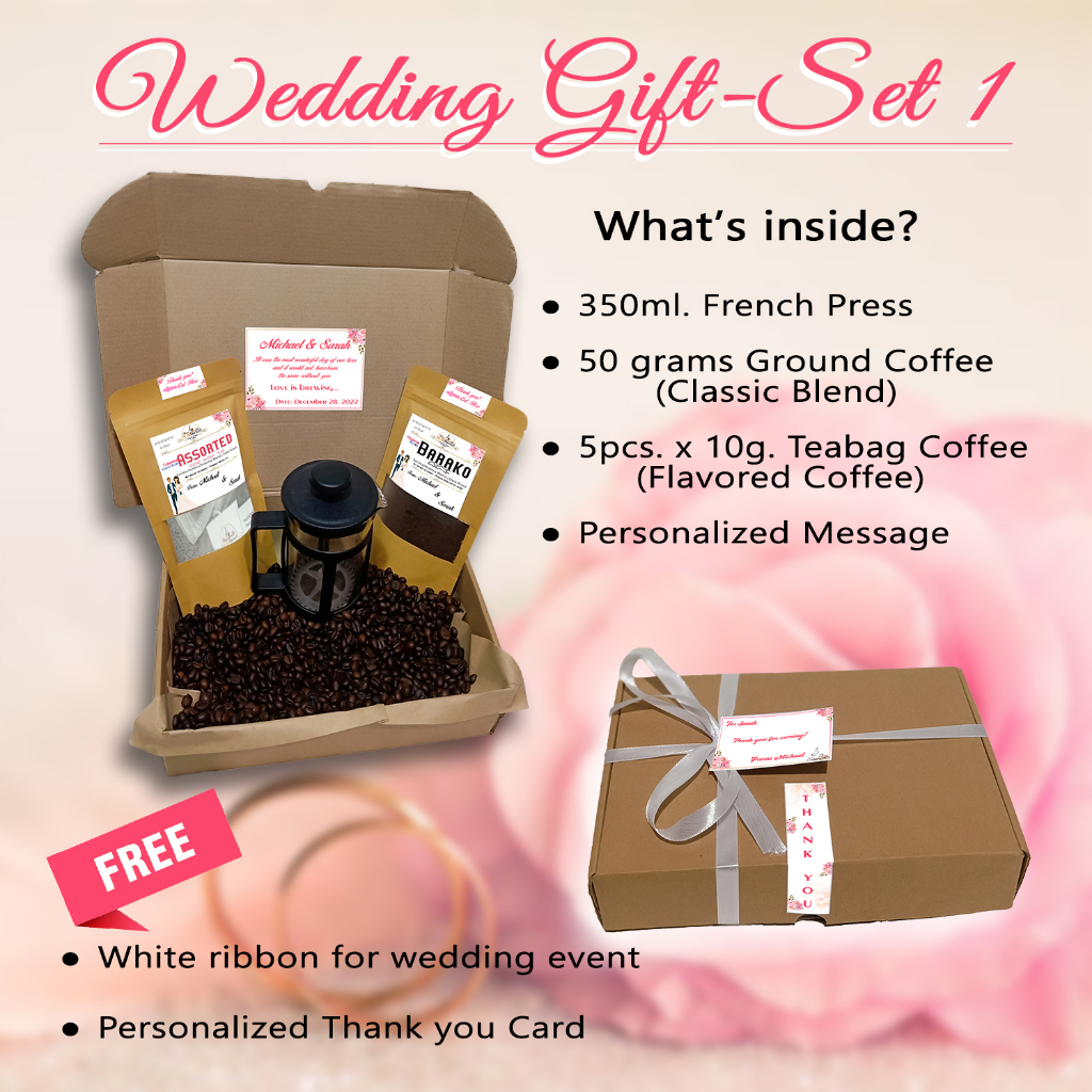 Affordable Wedding SOUVENIRS GIVEAWAYS Personalized Coffee Gift