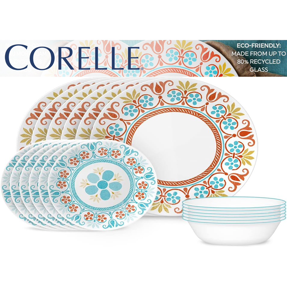 Corelle Terracotta Dreams Dinnerware Set for 6, 18 Pieces AllOnDemand
