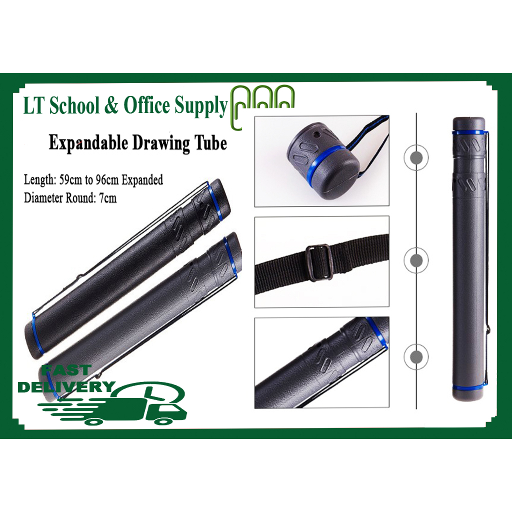 Expandable Plastic Drawing Tube Telescopic Blueprint Storage Case