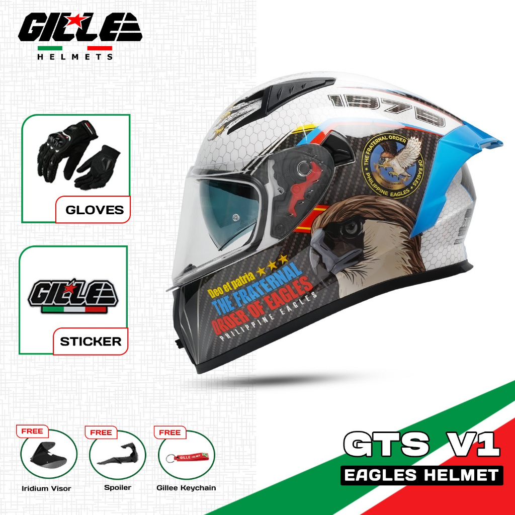 Gille Helmet Gts V Eagles Motorcycle Helmets Full Face Dual Visor Free Iridium Lens