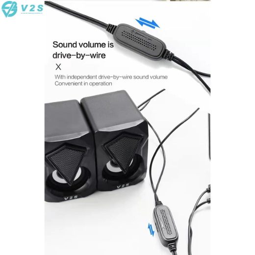 V2S S7bt Speaker Bluetooth Wired Portable LED PC Speaker Set For Computer  Speaker