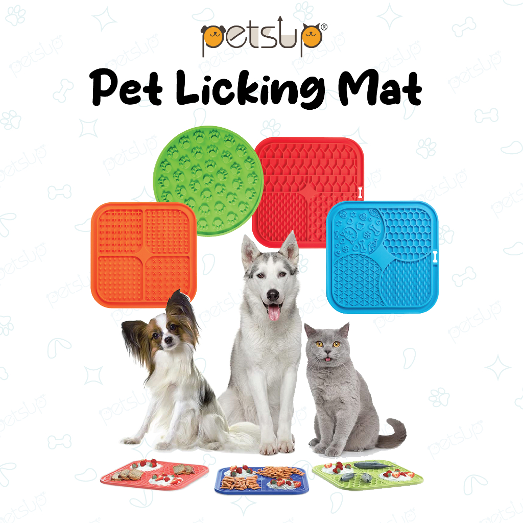 Silicone Dog Lick Mat Pet Lick Pad Slow Feeding Mat Adsorbable Cat Dog