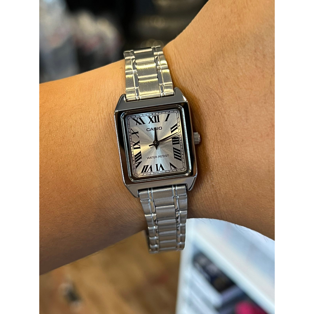ORIGINAL CASIO Analog Tank Two-toned Ladies Watch LTP-V007SG-9B / CASIO ...