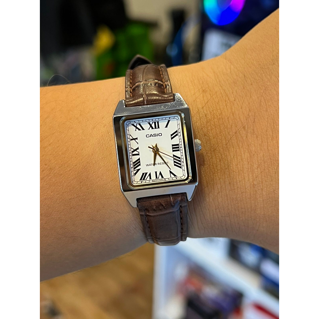 ORIGINAL CASIO Analog Tank Two-toned Ladies Watch LTP-V007SG-9B / CASIO ...