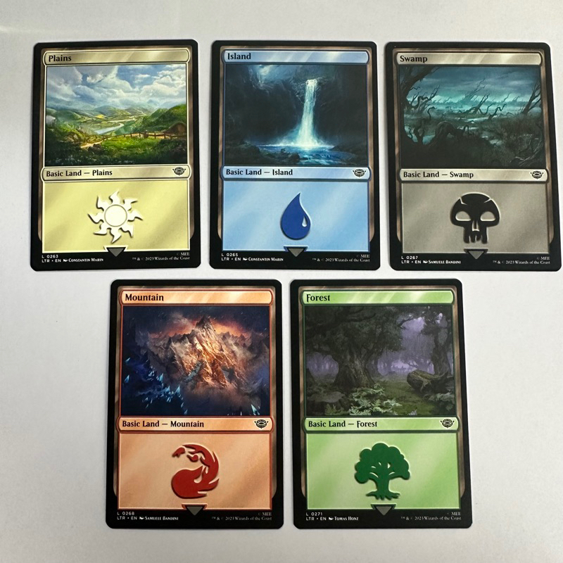 PLAINS ISLAND SWAMP MOUNTAIN FOREST BASIC LAND LTR THE LORD OF THE