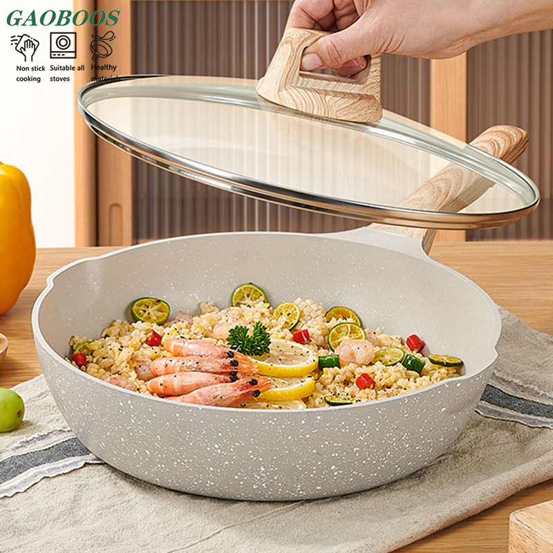 Gaoboos Cosy Collection Non Stick Frying Wok 28/30CM Frying pan with ...