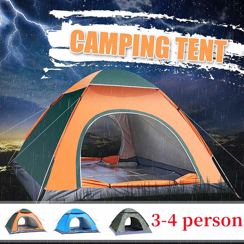 Waterproof Automatic 4-5 Person Outdoor Camping Tent Two Doors Double ...