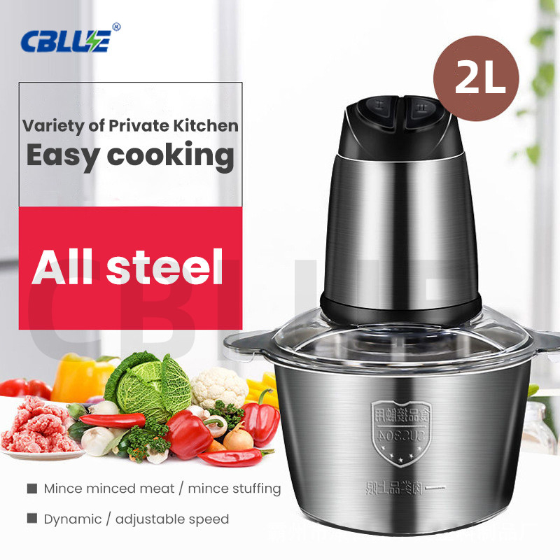 CBLUE Meat Grinder Blender Electric 2L Food Processor Chopper And