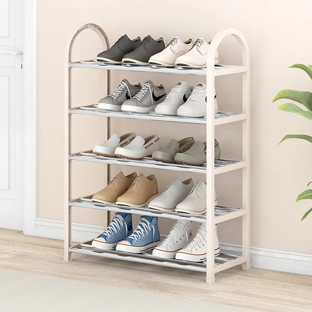 KIMIGO 4/5 Tier Shoe Rack Easy to Assemble Rack Shoe Oranization Space ...