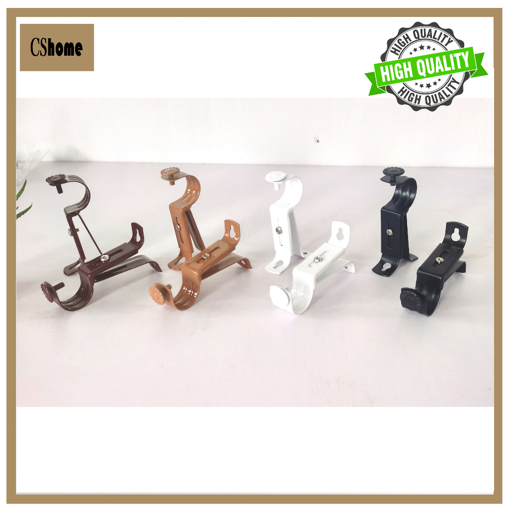 Curtain Rod Bracket 1 Pair 2 pcs Curtain Rod holder Pipe Holder SIZE 1