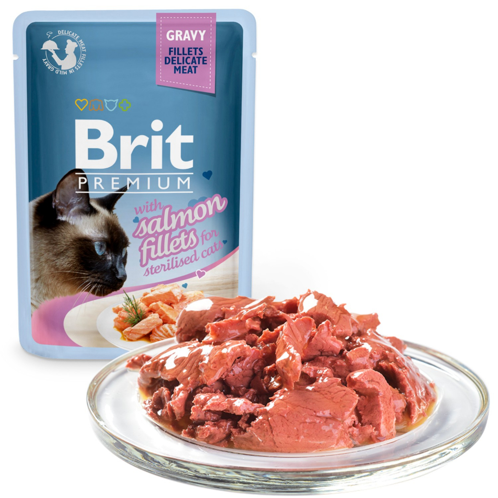 Brit Premium Wet Cat Food Adult/Kitten in 85g, 100g Pouch Jelly/Gravy ...