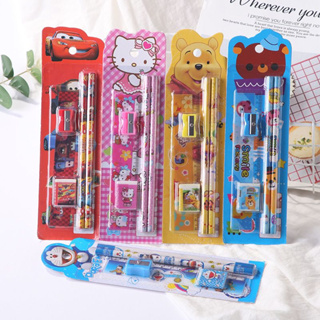 Sanrio Stationery Set Pencil Eraser Ruler Kawaii My Melody Kuromi