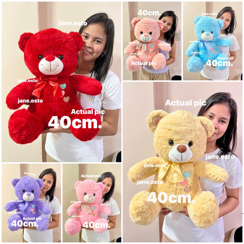 HIGH Quality 40cm. Teddy Bear Soft Huggable 100 Fiber Filled Shopee Philippines