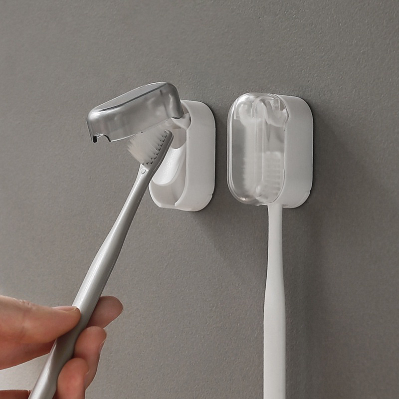 Toothbrush Holder Wall-mounted Punch-free Toothbrush Storage Rack ...