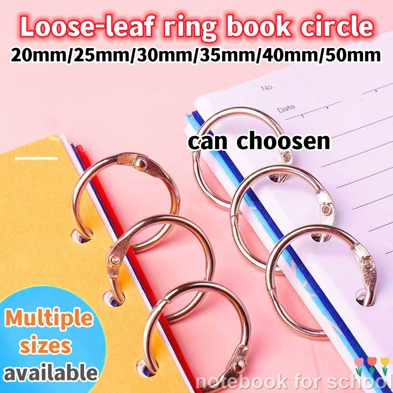 2PCS Multifunctional Metal Binder Card Ring Loose Leaf Binding Ring DIY