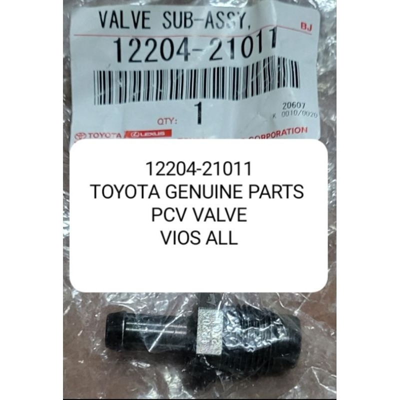 PCV Valve Toyota Vios (ALL) (TOYOTA GENUINE PARTS) Shopee Philippines