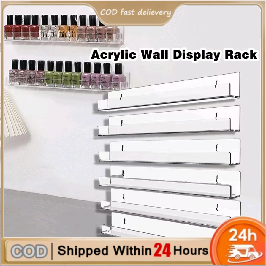Acrylic 38cm 6 pieces Nail Polish Organizer Wall Mount Nail Polish