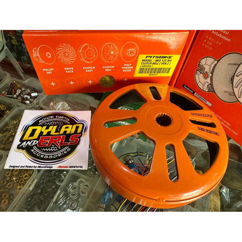 PITSBIKE RACING CLUTCH BELL V2 M3 Mio i 125 (Groove / Plain) Shopee