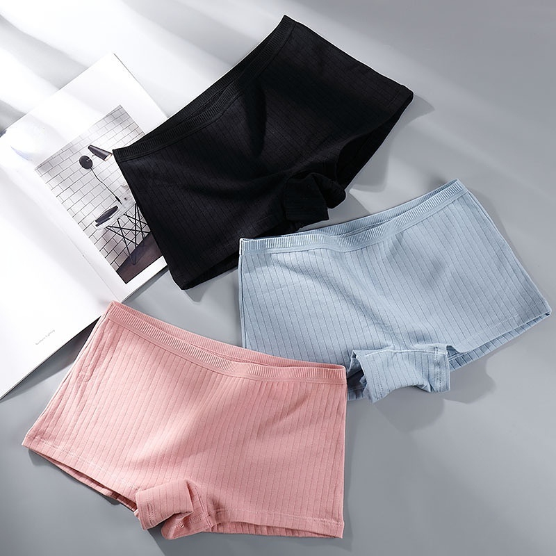 3 PCS Set Cotton Panty Women Cotton Boxers Boy Leg Panty Plus Size ...