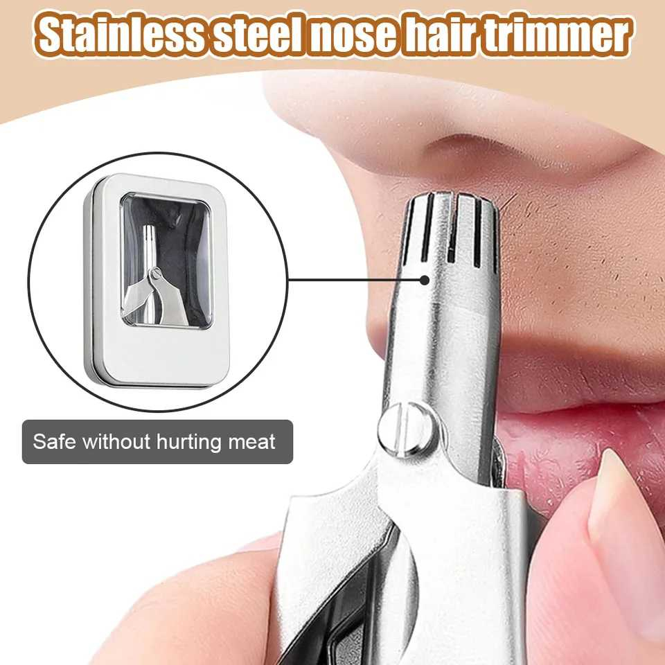 LYX Manual Nose & Ear Hair Trimmer Stainless Steel Nose Hair Remover