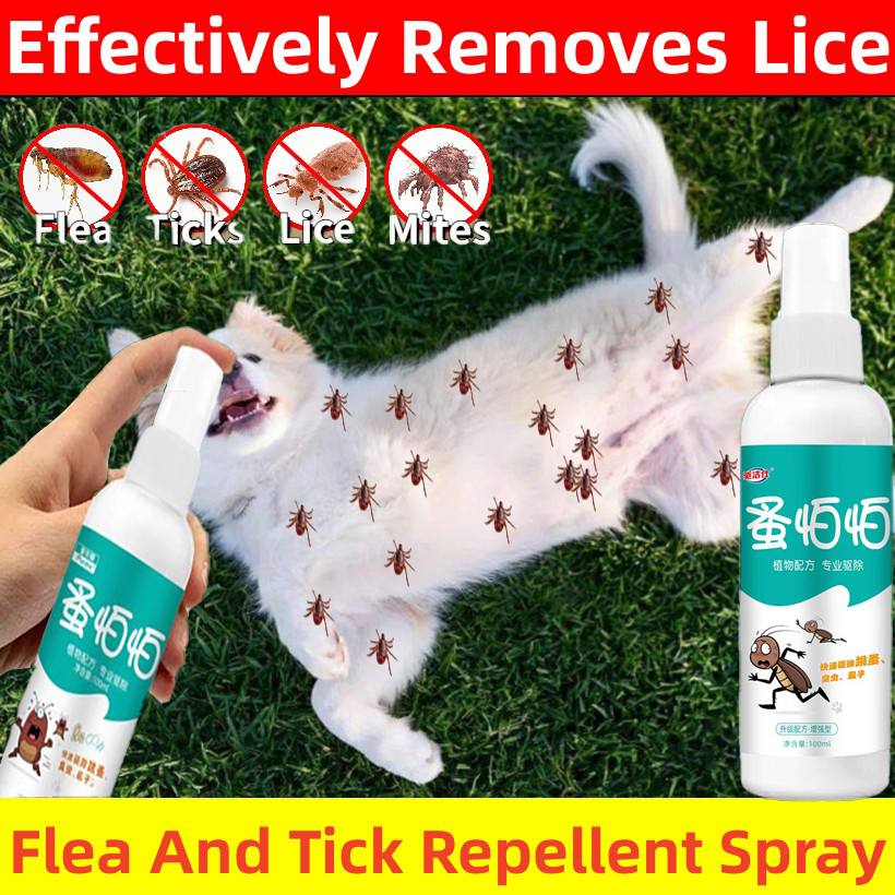 Flea And Tick Repellent Spray 100ml For Pet Dog Medicine Lice Killer