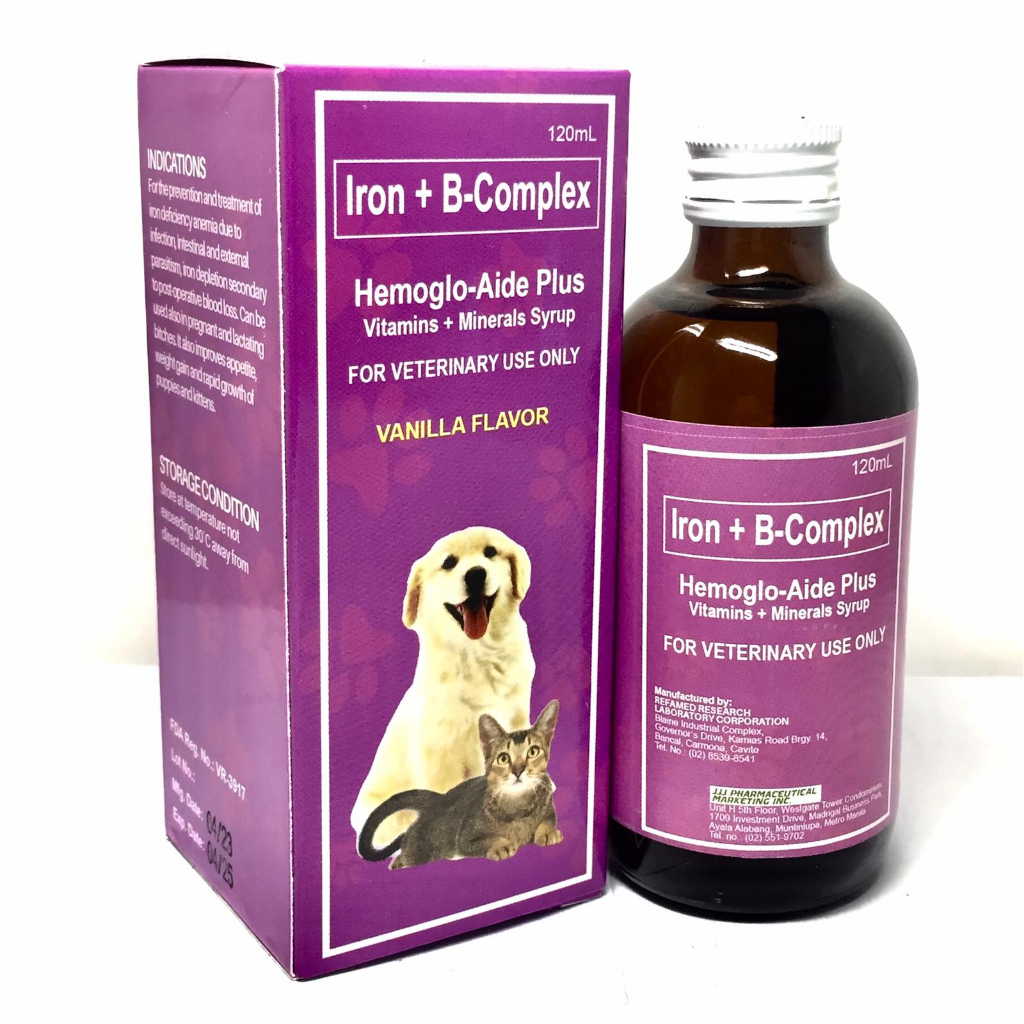 SOUTH VET Pawell Iron B Complex 120ml Hemoglo Aide Plus Supplement for pets Shopee Philippines