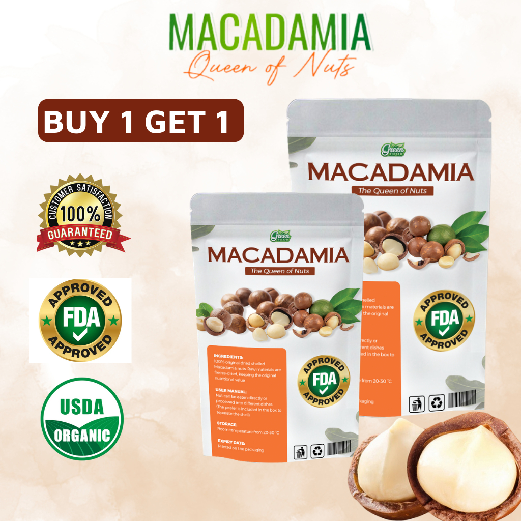 Macadamia Nuts Greenfood Rich Granola Healthy Food Nutrition Glunten Free 200g Shopee Philippines