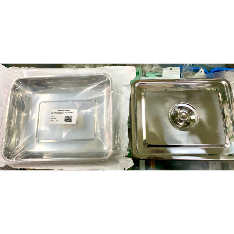 Olten stainless instrument tray 10x8x2 1/2 with lid | Shopee Philippines