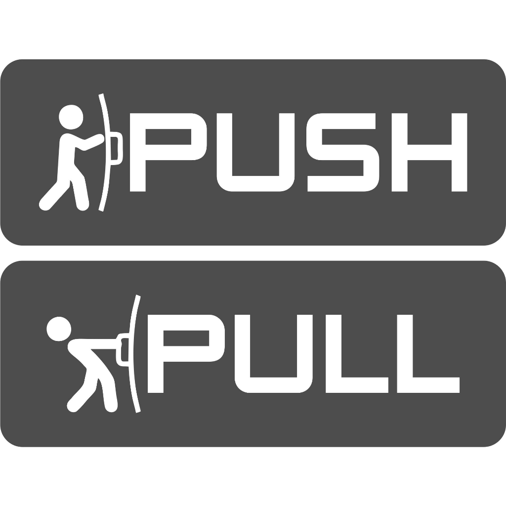 Push and Pull Door sticker Variant 2 (1 pair, 2 pcs) | Shopee Philippines
