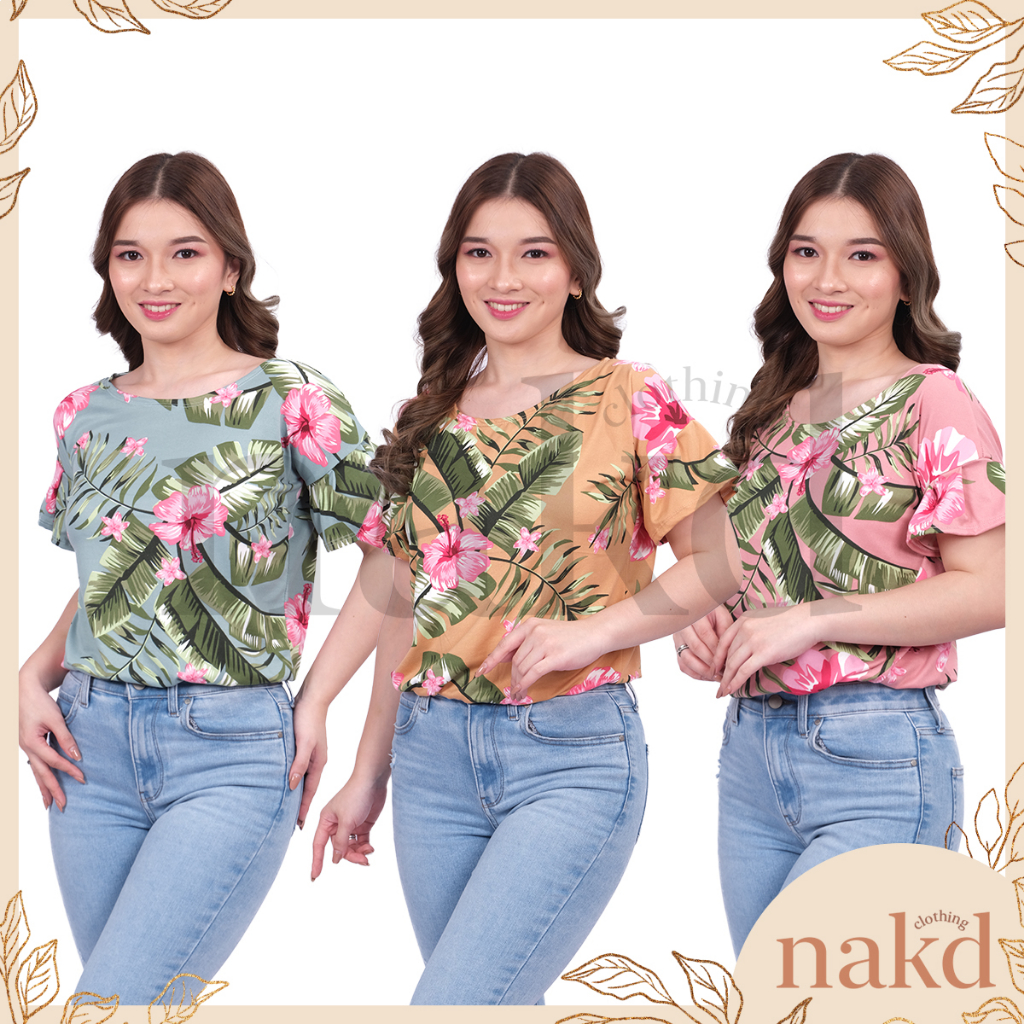 NAKD FASHION SHANE DAILY CASUAL BASIC RUFFLE SLEEVES COTTON SPANDEX
