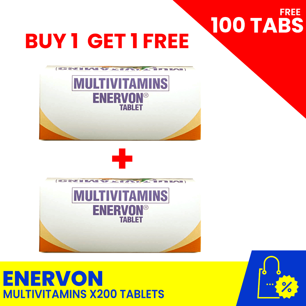 BUY 1 TAKE 1 Buy 100 ENERVON Multivitamins Get 100 Tablets FREE (Free Item Expiry October 2023
