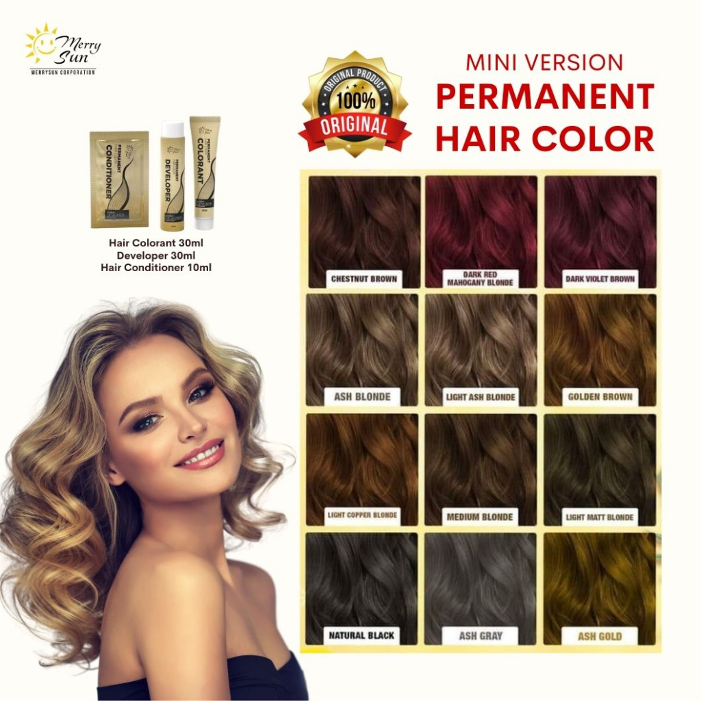 Merry Sun Permanent Hair Color Mini Version Shopee Philippines