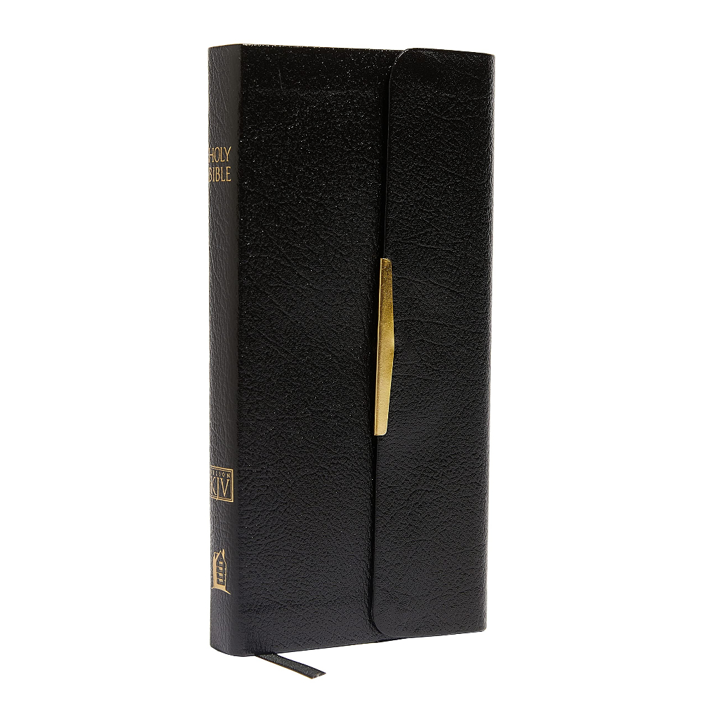 KJV CHECKBOOK BIBLEBONDED LEATHER, BLACK WITH SNAP FLAP Shopee