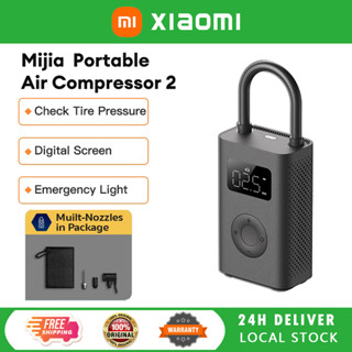 Xiaomi Mijia Air Pump 2 Portable Universal Electric Air Compressor Tire  Sensor Mi Inflatable Treasure for Motorcycle Car Soccer