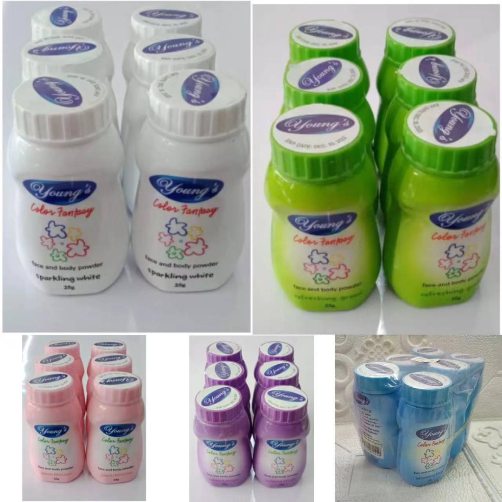 6 PCS YOUNGS FACE AND BODY POWDER 25G | Shopee Philippines