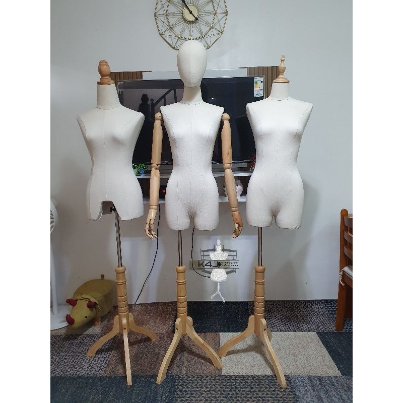 Fully Pinnable Classic White Mannequin Manikin Dress form fitting form